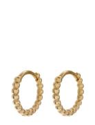 LUV AJ The Mini Continuous Beaded Huggies-Gold Guld