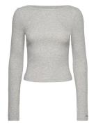 Aim´n Ease Ribbed Long Sleeve Top Grå