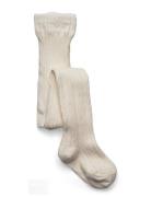 Geggamoja Cable Knitted Stockings Offwhite Kräm