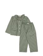 MarMar Copenhagen Pajama Frill Set Grön