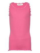 Rosemunde Kids Beatha Silk Top W/ Lace Rosa