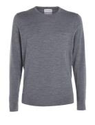 Calvin Klein Superior Wool Crew Neck Sweater Grå