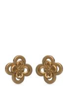 Tory Burch Kira Clover Stacked Stud Guld