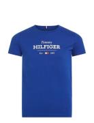 Tommy Hilfiger Monotype 1985 Reg Tee Ss Blå