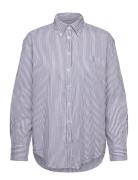 GANT Rel Luxury Oxford Striped Bd Shirt Blå