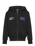 Jack & J S Jcoreflex Sweat Zip Hood Jnr Svart