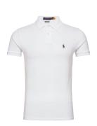 Polo Ralph Lauren Custom Slim Fit Mesh Polo Shirt Vit