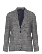 GANT D1. Check Flannel Regular Blazer Blå