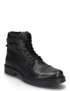 Jack & J S Jfwdexter Leather Boot Sn Svart