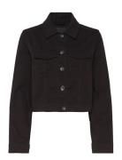 Monki Cropped Twill Jacket Svart