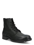 Jack & J S Jfworca Leather Anthracite Sn Svart