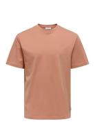 ONLY & SONS Onsfred Life Rlx Ss Tee Noos Orange