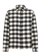 Mango Check Cotton Shirt Svart