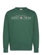 GANT Graphic C-Neck Sweat Grön