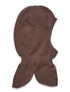 Minymo Balaclava Structure Knit Brun