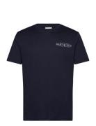 GANT Printed Graphic Ss T-Shirt Marinblå