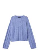 LMTD Nlfbride Ls Short Knit Blå