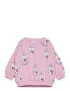 Lindex Sweatshirt Over D Aop Bunni Rosa