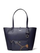 Lauren Ralph Lauren Faux-Leather Reversible Tote Bag Marinblå