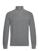 GANT Cotton Wool Rib Half Zip Grå