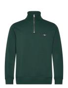 GANT Reg Shield Half Zip Sweat Grön