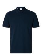 Selected Homme Slhslim-Atlas Ss Polo Marinblå