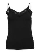 Object Objleena Sus Lace Singlet Top Noos Svart