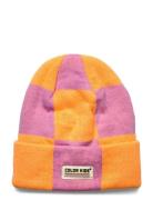 Color Kids Hat - Check Pattern Rosa