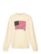 GANT Flag Knit C-Neck Kräm