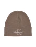 Calvin Klein Mono Logo Embro Beanie Brun