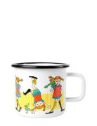 Pippi Langstrømpe Enamel Mug 3,7Dl Pippi Longstocking Multi/patterned