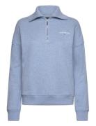 Lexington Clothing Half-Zip Logo Sweatshirt Blå