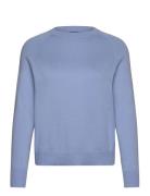 Lexington Clothing Cashmere Blend Raglan Sweater Blå