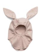 Huttelihut Balaclava Ears Cotton Rib Rosa