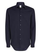 Calvin Klein Non Iron Tonal Strct Slim Shirt Marinblå