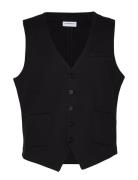 Lindbergh Superflex Knitted Waistcoat Svart