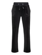 Juicy Couture Tonal Wide Leg Jogger Svart