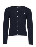 Ralph Lauren Kids Mini-Cable Cotton Cardigan Blå