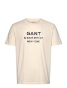 GANT Small Graphic Printed T-Shirt Kräm