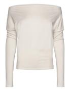 Weekday Drapy Long Sleeve Top Kräm