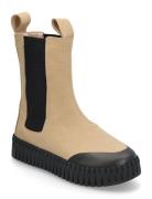 Ilse Jacobsen Long Chelsea Boots Beige