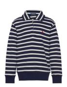 Ralph Lauren Kids Striped French Terry Sweatshirt Marinblå