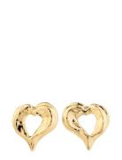 Pilgrim Tide Recycled Heart Earrings Guld