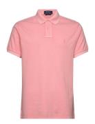 Polo Ralph Lauren Custom Slim Mineral-Dyed Mesh Polo Shirt Rosa