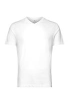 Mango 100% Cotton Slim-Fit V-Neck T-Shirt Vit