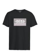 Jack & J S Jcologan Ss24/25 Tee Ss Crew Neck Ss Jnr Svart