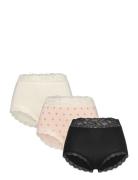 Lindex Brief High Emelie Lace 3 P Rosa