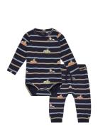 Name It Nbmvroels Ls Body Set W Pant Marinblå