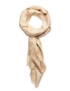 Lauren Ralph Lauren Logo Cotton-Blend-Jacquard Scarf Kräm