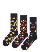 Happy Socks 3-Pack Classic Banana Socks Marinblå